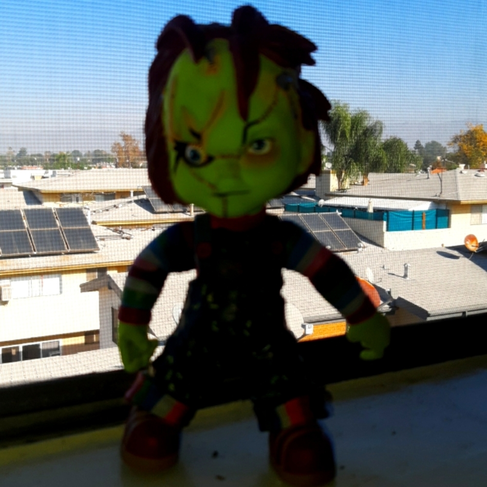 Glow in the dark chucky doll